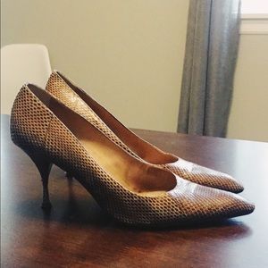 Vintage YSL snakeskin pumps